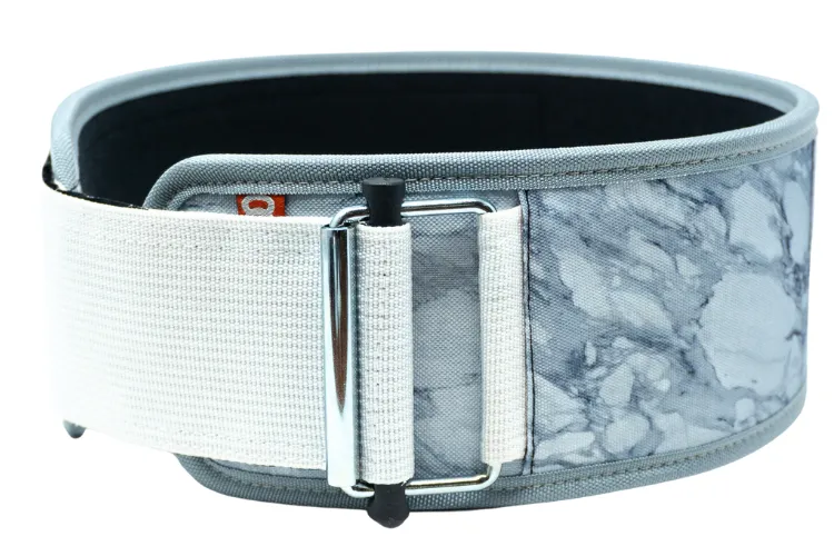 2POOD White Marble 4" Weightlifting Belt