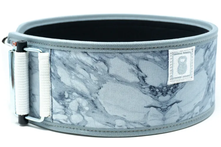 2POOD White Marble 4" Weightlifting Belt