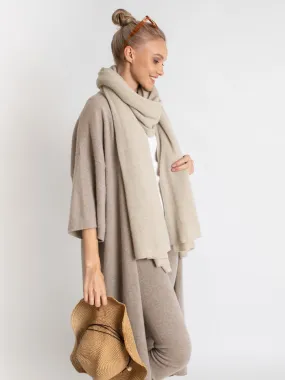 Airy cashmere scarf "Flow" - ginger