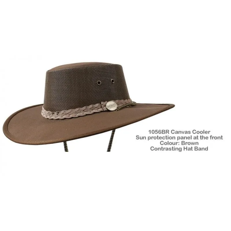 Barmah 1056BR Canvas Cooler Airflow Hat - Brown