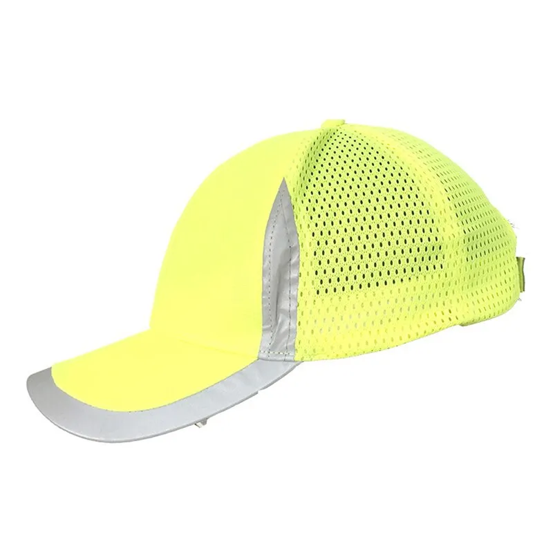 Caps with Reflective Strips in 3 Colors, Mesh Panels for Breathability