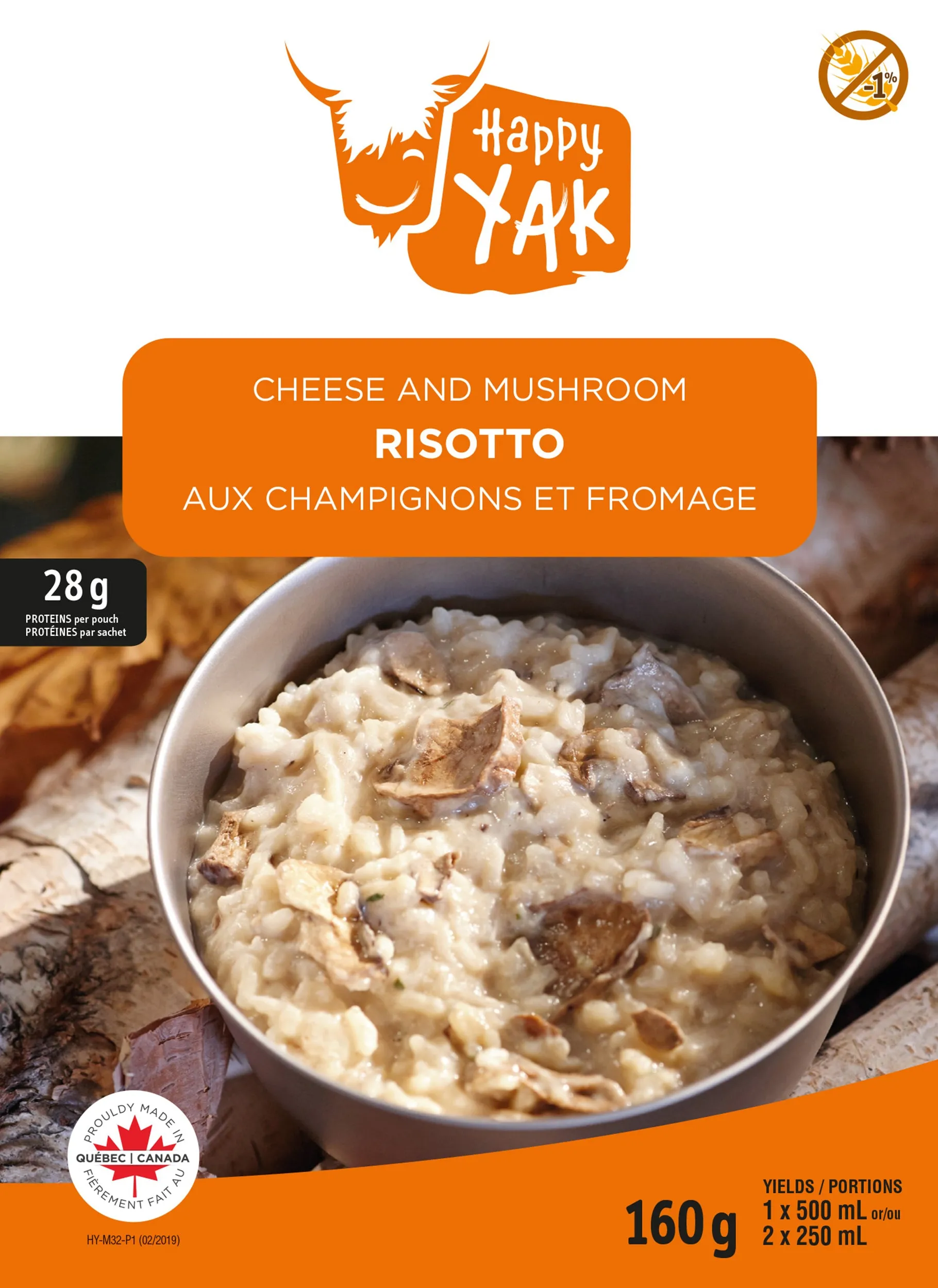 Cheese & Mushroom Risotto (less than 1% Gluten)