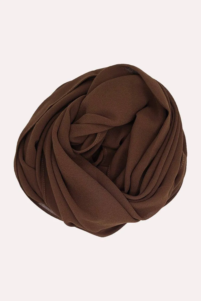 Classic Chiffon Hijab - Fudge