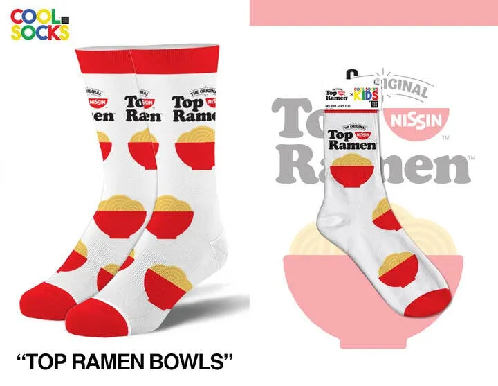 Cool Socks - Top Ramen Bowls - Kids 7-10 Crew