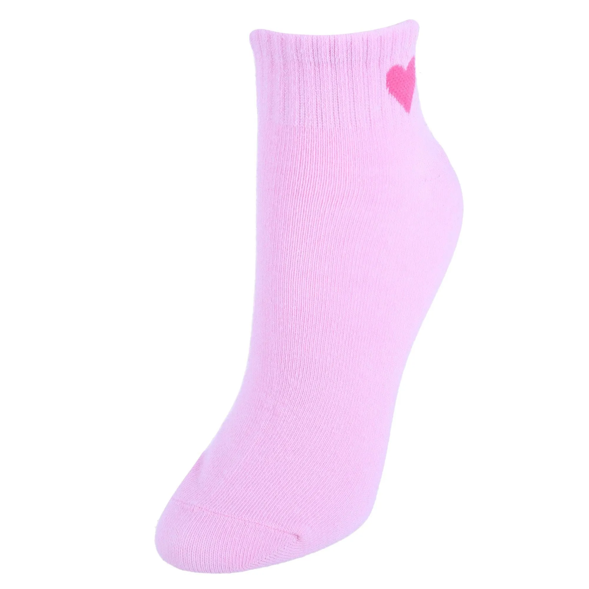 CTM® Women's Low Cut Heart Comfortable Socks (6 Pair Pack)