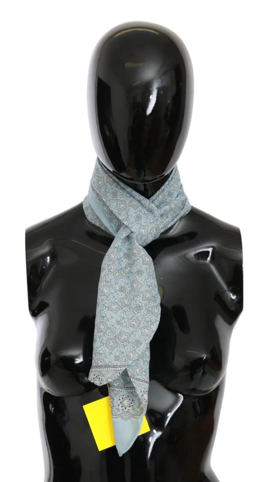 Ermanno Scervino Light Blue Bandana Wrap Shawl Foulard Scarf