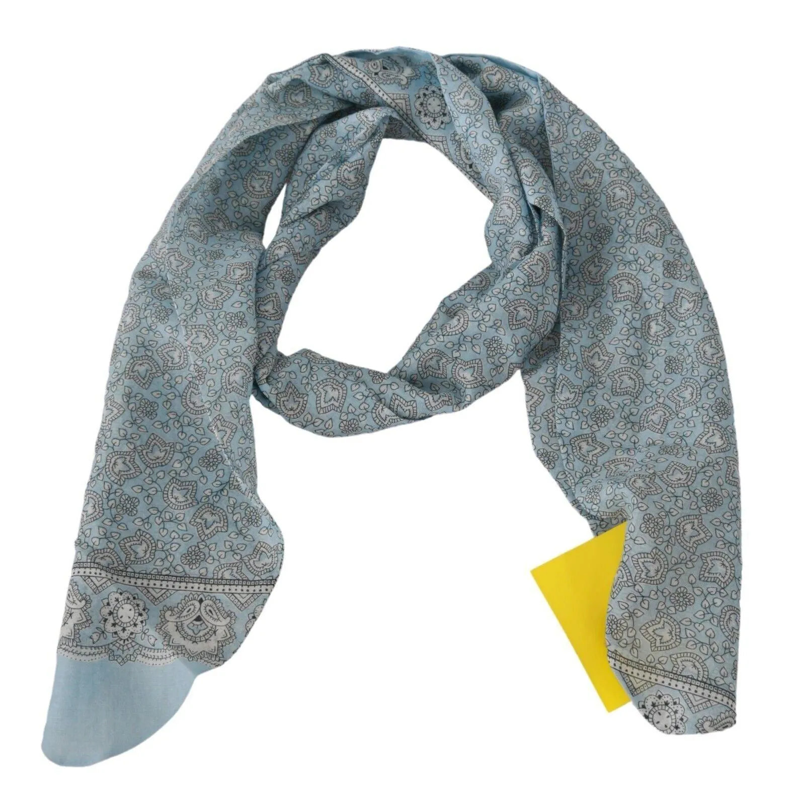 Ermanno Scervino Light Blue Bandana Wrap Shawl Foulard Scarf