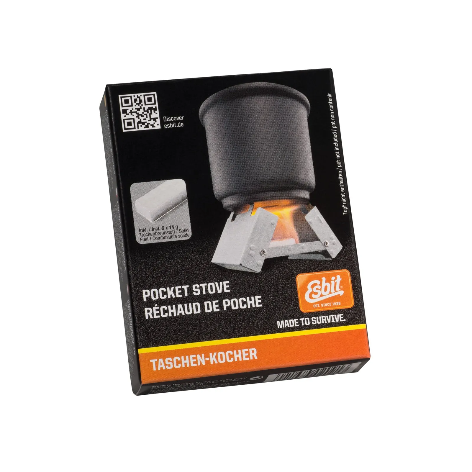 Esbit Pocket Stove With 6 Solid Fuel Tabs