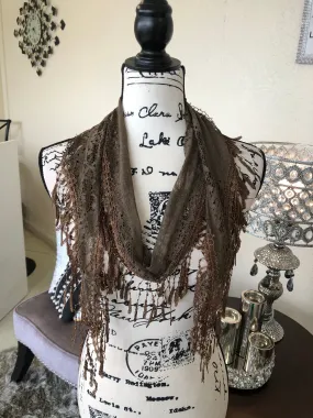 Espresso Lace  Scarf