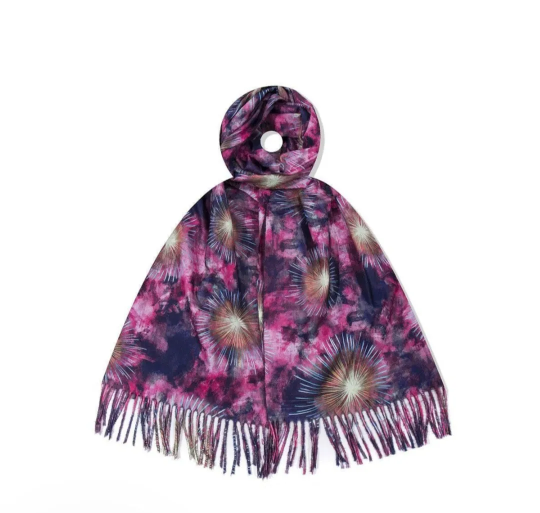 Fireworks cashmere wool mix scarves