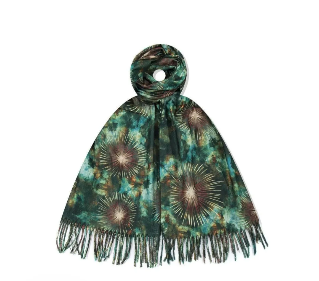 Fireworks cashmere wool mix scarves