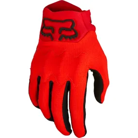 Fox Racing  Mens Bomber LT D30 Gloves Premium Knuckle Guard Fluorescent Red