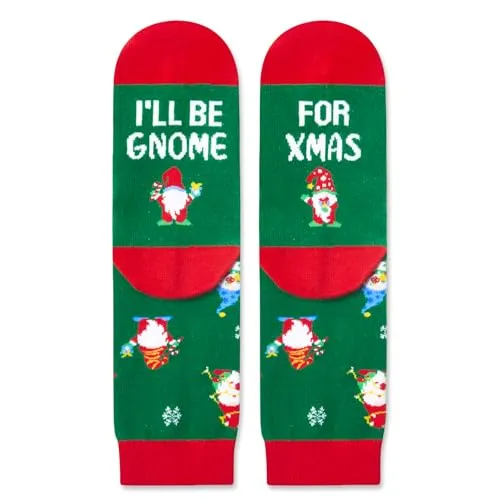 Funny Christmas Gifts for Kids, Christmas Socks for 4-7 Years Old, Gnome Socks for Boys Girls, Xmas Gifts, Holiday Gifts, Gnome Gifts, Santa Gift Stocking Stuffer Ideas