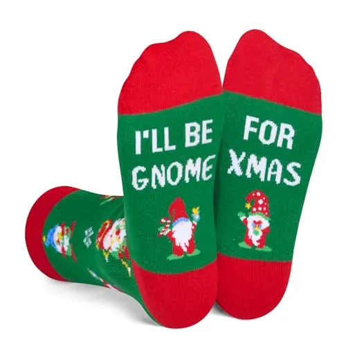 Funny Christmas Gifts for Kids, Christmas Socks for 4-7 Years Old, Gnome Socks for Boys Girls, Xmas Gifts, Holiday Gifts, Gnome Gifts, Santa Gift Stocking Stuffer Ideas