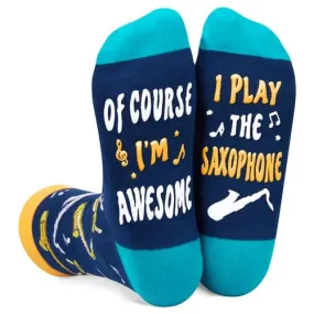 Funny Gifts For Saxophone Players, Saxophone Gifts Teen Men Women, Music Gifts For Musicians, Cool Gifts For Music Lovers, Saxophone Socks Men