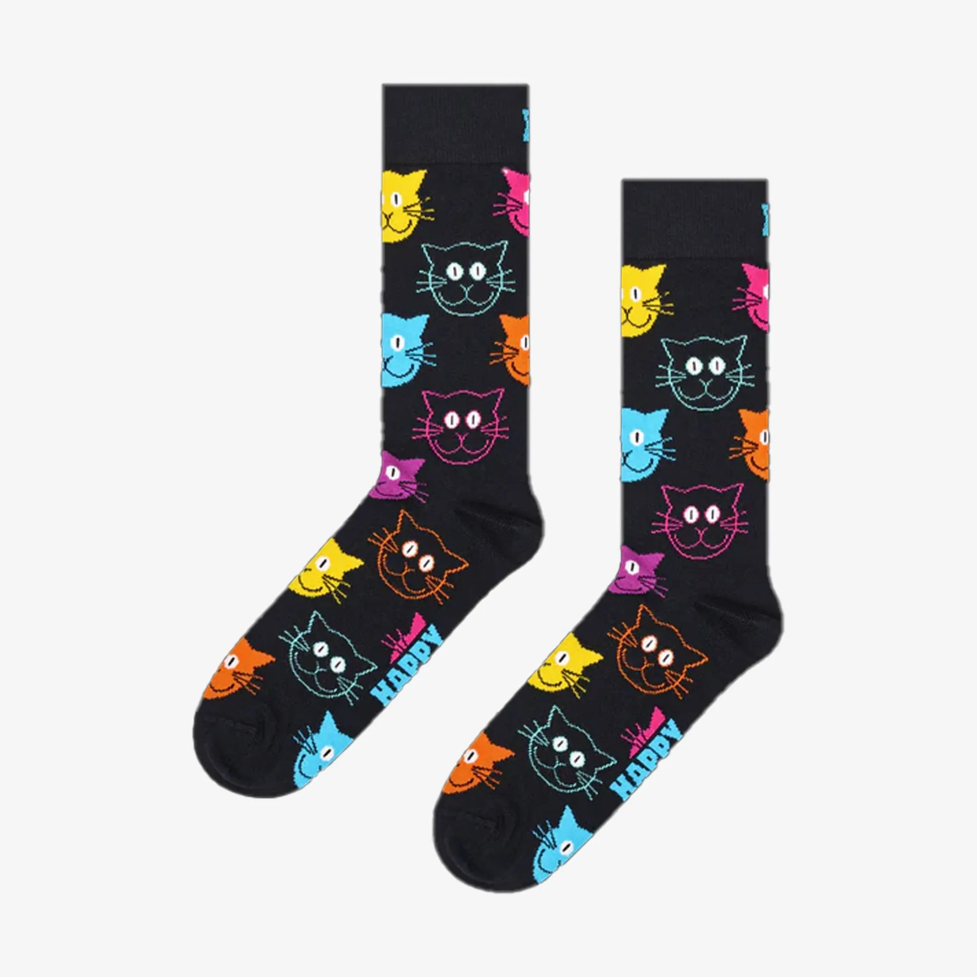 Happy Socks | CAT SOCK  { BLACK