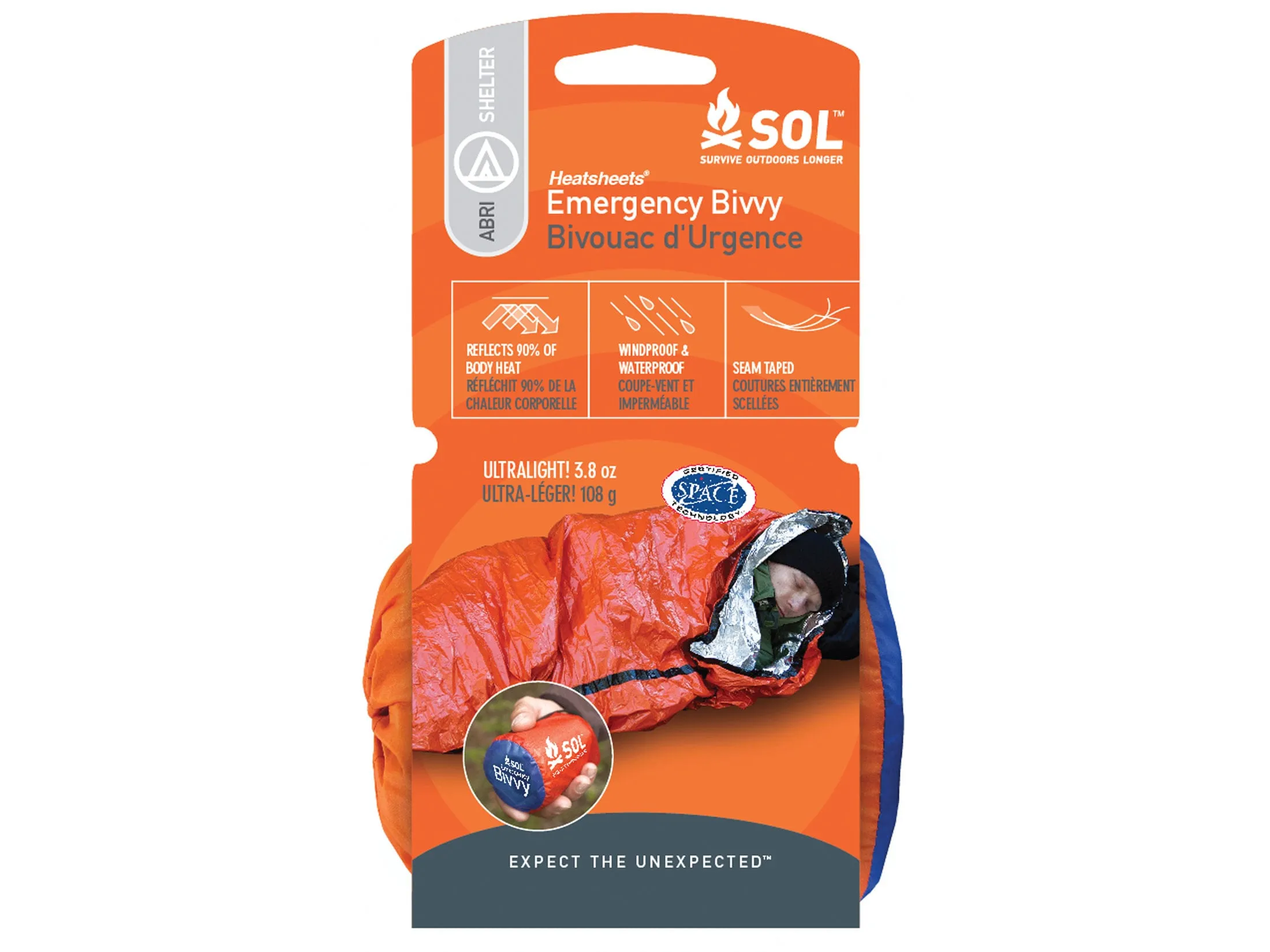 Heatsheets Emergency Bivvy Sleeping Bag Orange