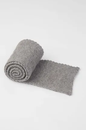 Light Grey Knitted Scarf