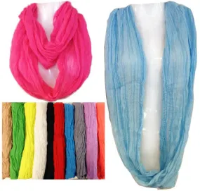 light weight solid color infinity scarve Case of 24