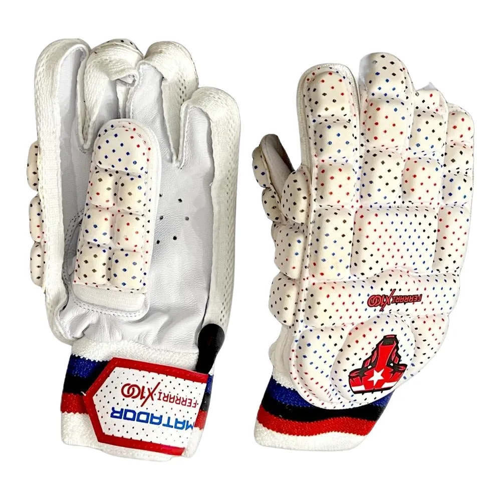 Matador Batting Gloves, Hard Tennis Cricket Batting Gloves White