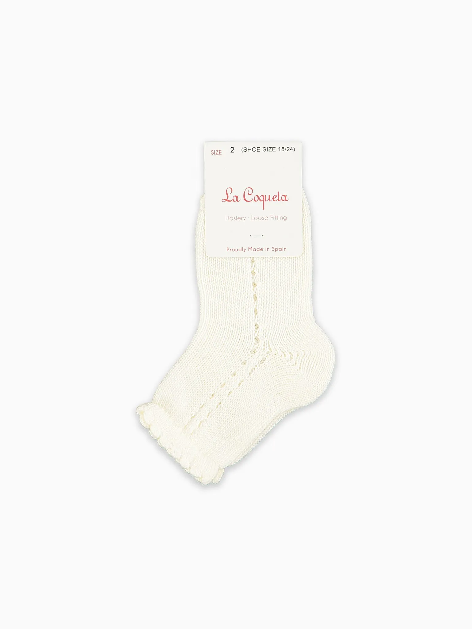 Off White Openwork Short Girl Socks