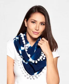 Organic Cotton Indigo Infinity Scarf