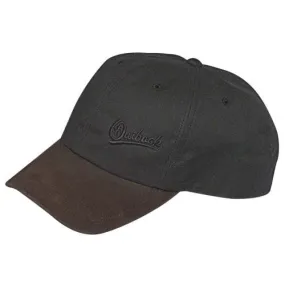 Outback Trading Co Aussie Slugger Oilskin Cap - Black Brown Peak