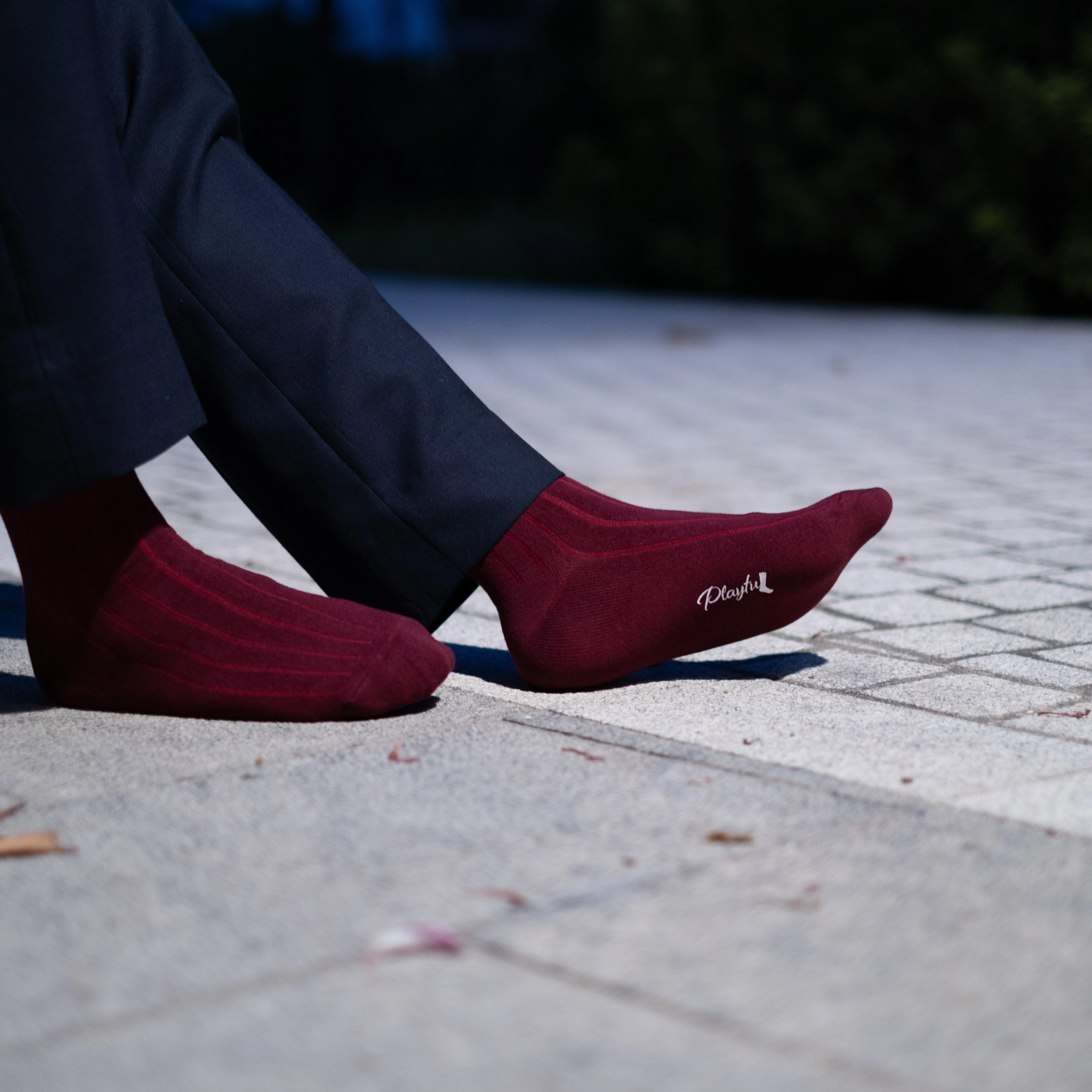 Playful Socks - Wine Red