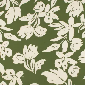 Printed Voile - KATIA - 010 - Olive