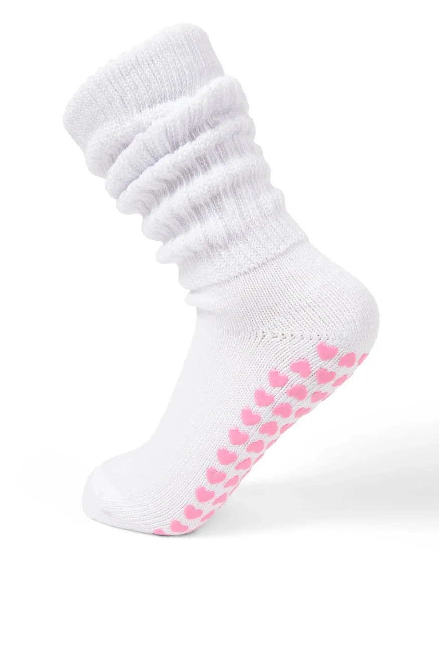 Slouchy Heart Grip Socks