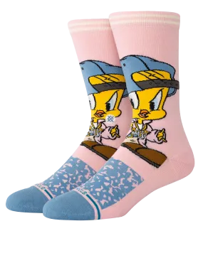 Tweety Crew Socks in Pink