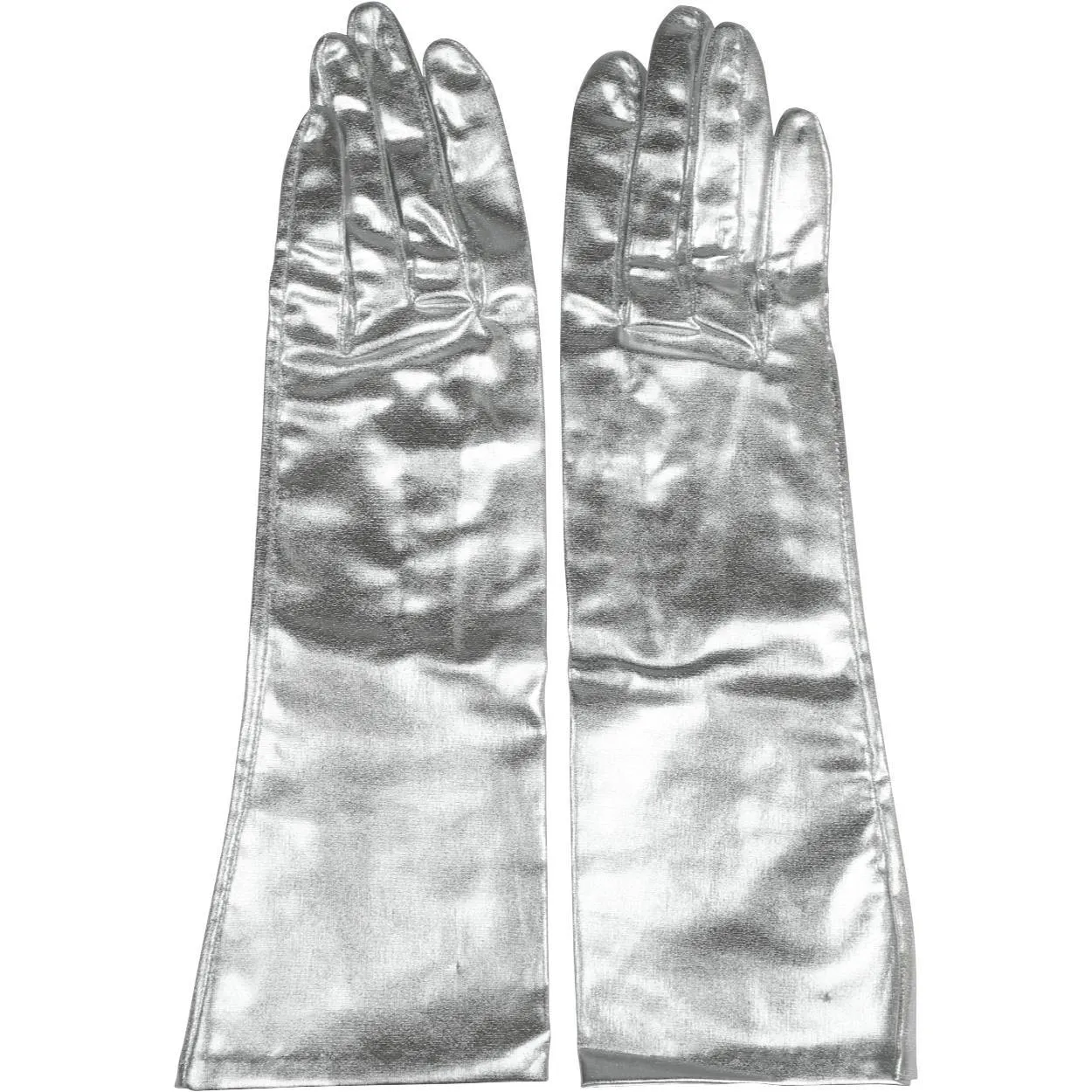 Vintage 1960s Space Age Silver Gloves Unused Futuristic Sci-Fi Ladies Size 6.5