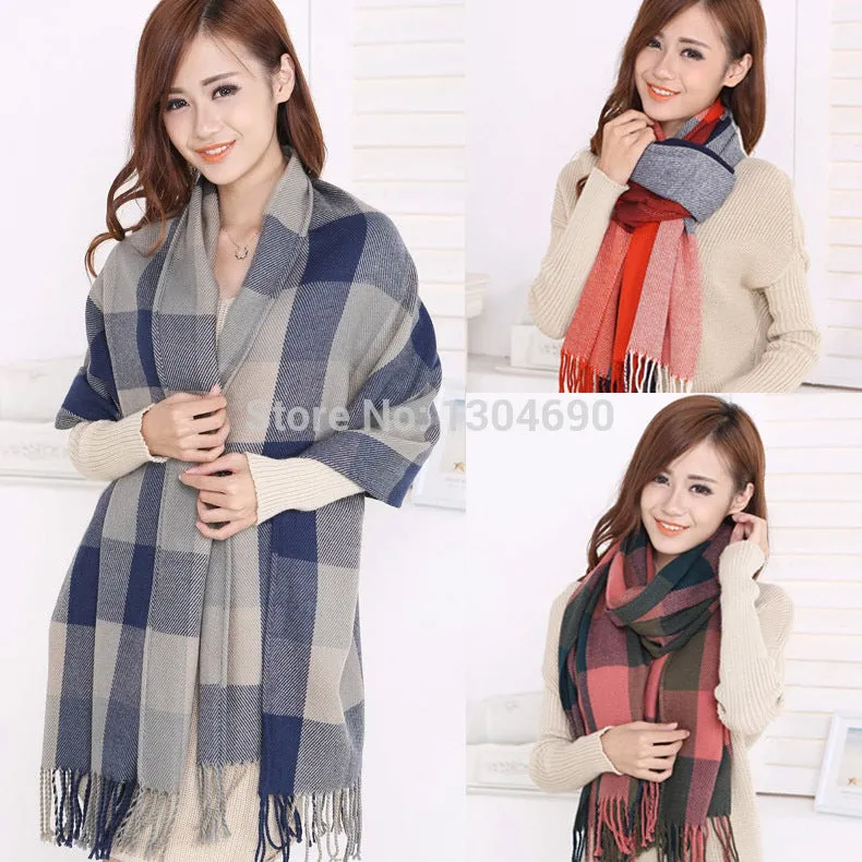 Winter Light Fringe Long Scarves