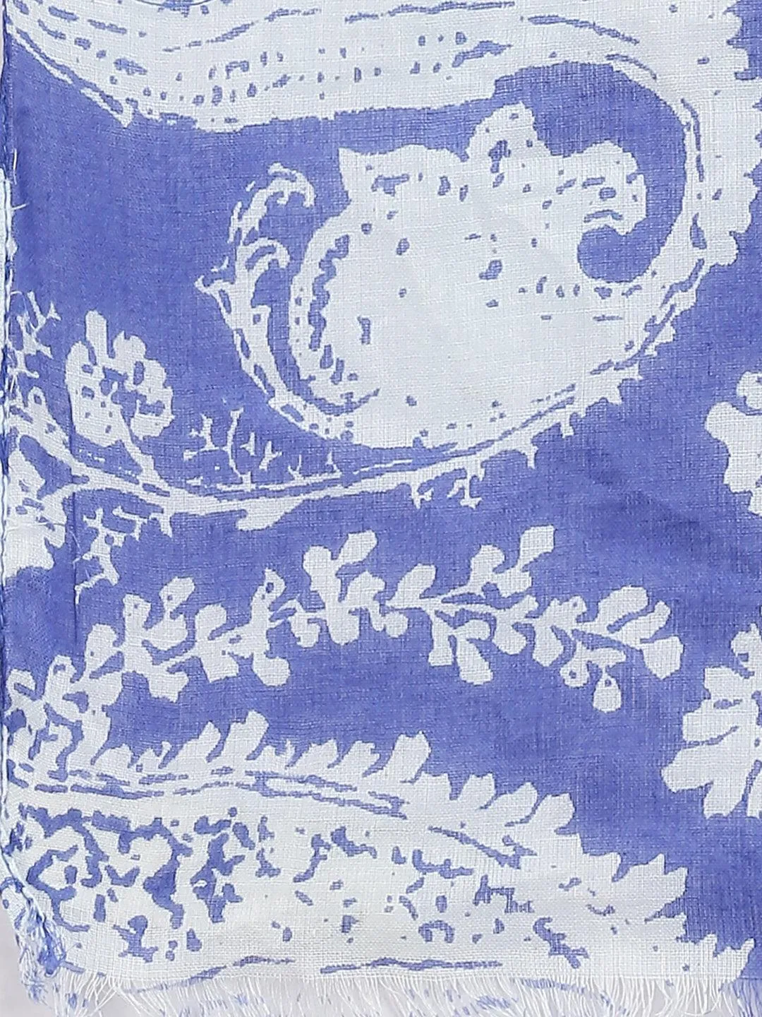 Women Blue & White Printed Scarves