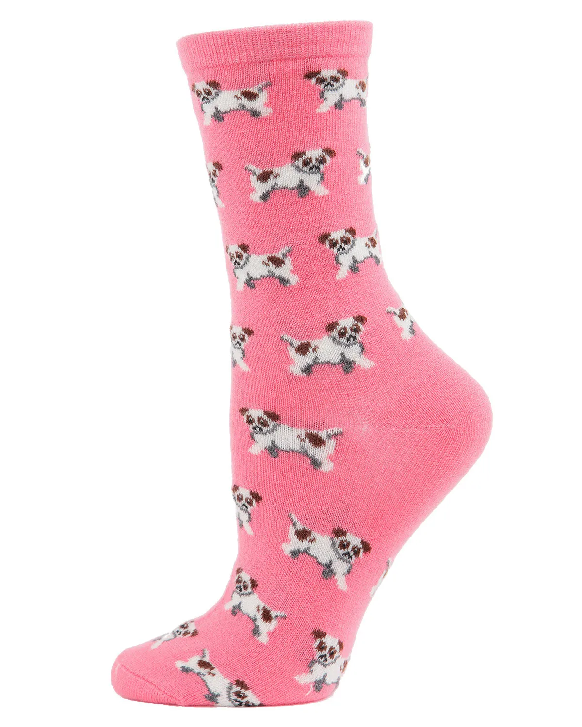 Women's Playful Puppy Dogs Cashmere Blend Crew Sock