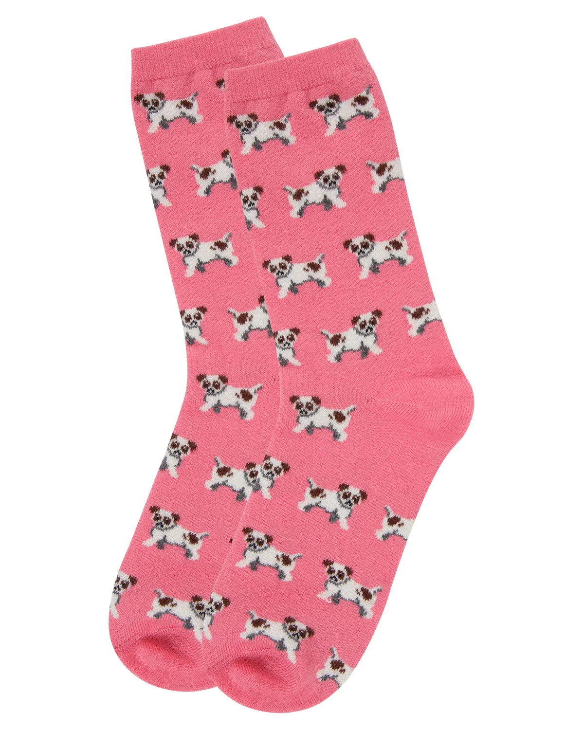 Women's Playful Puppy Dogs Cashmere Blend Crew Sock